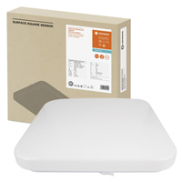 LED panel Stropní svítidlo 24W 2000lm 4000lm Neutrální s Twilight Movement Sensor Povrchová montáž Bílá 33x33cm Povrch Ledvance