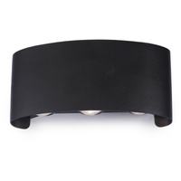 Venkovní nástěnná lampa LED 6W 480lm 3000K Warm Top Down IP54 Black Kobi