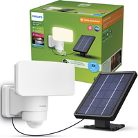 Solární reflektor LED 6W 1000lm 5000K IP44 se senzorem pohybu a soumraku Tylus Ultra Efficient White Philips
