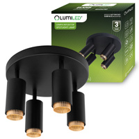 Reflektorové stropní svítidlo 4x GU10 Plafond ELIGIS Black LUMILED