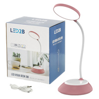 LED 5W 200lm CCT 270° dobíjecí růžová stolní lampa Visua Kobi