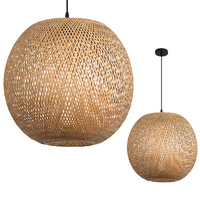 Bambusová dekorativní závěsná lampa E27 Boho Bitavia Kobi