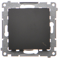 Vypínač světel Jednostupňový jednopólový spínač Černý DW6.01/49 KONTAKT SIMON