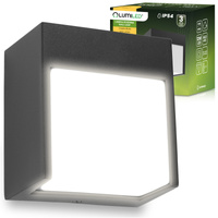 Zahradní nástěnná lampa LED Venkovní nástěnná lampa IP54 12W 3000K RUBUS LUMILED