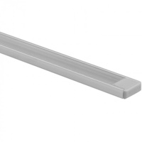 Hliníkový profil LED pro povrchovou montáž eloxovaný 2m s průhledným difuzorem pro LED pásky + koncovky Ecolight řady N