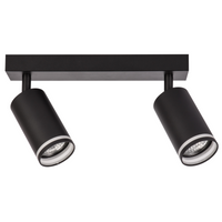 Nástěnné a stropní bodové svítidlo 2x GU10 černé PARIS Sanico Goldlux