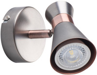 Nástěnné svítidlo Stropní svítidlo Nastavitelné LED GU10 Stříbrná měď Mileno Kanlux