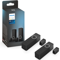 2x Kontaktní senzor otevření/zavření dveří Bezdrátový kontaktní senzor okna PHILIPS HUE Zigbee černý