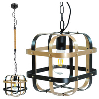 Závěsná lampa E27 černá-zlatá GOLDLUX (Polux)