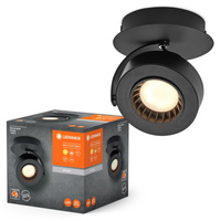 LED stropní nástěnné svítidlo pro povrchovou montáž 5,5 W 210lm CCT Dekorativní černá bodová lampa Venus Ledvance