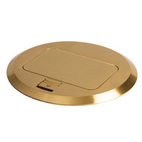 Podlahová krabice pro elektrickou zásuvku kulatá zlatá Office+ Kanlux