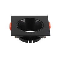 Stropní svítidlo zapuštěná montáž GU10 čtvercová černá/černá VT-932 V-TAC