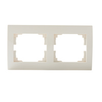 Horizontální dvojitý rámeček pro povrchovou montáž do zásuvky Béžová LOGI Kanlux