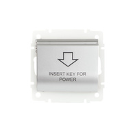 Hotelový spínač NO zpoždění 16A Square Silver LOGI Kanlux