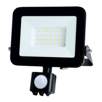Reflektor LED 30W 2100lm 3000K Černá s pohybovým a soumrakovým senzorem GOLDLUX (Polux)