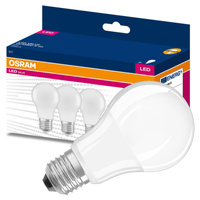 3x LED žárovka E27 A60 4.9W = 40W 470lm 3000K Teplá bílá 200° OSRAM HODNOTA
