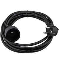 Napájecí prodlužovací kabel vidlice - zásuvka s uzemněním 3m 3x1.5mm 16A Černá ECOLIGHT