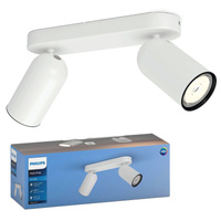 Stropní svítidlo LED PONGEE 2x GU10 Reflektor pohyblivé svítidlo Bílá PHILIPS