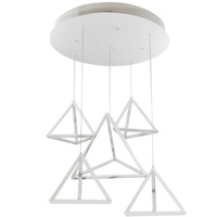 Stropní závěsné svítidlo Lustr 5x Trojúhelník 80W 120cm - GOLDLUX (Polux)