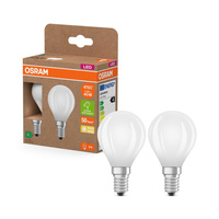 2x LED žárovka P45 Ball E14 2,2W = 40W 470lm 2700K Warm 330° 214lm/W CLASSIC ENERGY EFFICIENCY Osram