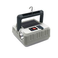 Solární kempingová lampa 1W 100lm 8000lmK studená šedá IPX4 se soumrakovým senzorem Sanico Goldlux