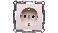 Merten System M Jednozásuvka Schuko 16A IP20 s žaluziemi. krémová MTN2400-0344