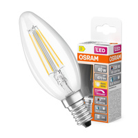 LED žárovka B35 Candle E14 3,4W = 40W 470lm 2700K Warm CRI90 300° Filament Dimmable SUPERSTAR PLUS CLASSIC Osram