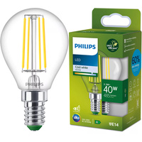 LED žárovka E14 Ball P45 2,3W = 40W 485lm 210lm/W 4000K Neutral 300° CLASS A UltraEfficient Philips