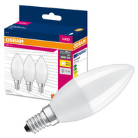 3x LED žárovka E14 B35 7W = 60W 806lm 3000K Teplá bílá 200° OSRAM HODNOTA