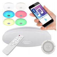 PLAFON LED 49cm kulatá stropní lampa RGBW 3000K-6500K + dálkové ovládání BLUETOOTH reproduktor
