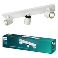 Stropní svítidlo LED RUNNER 3x GU10 Reflektor pohyblivé svítidlo Bílá PHILIPS