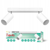 Nástěnná zásuvka pro povrchovou montáž Pohyblivé svítidlo 2x GU10 Bílý matný chrom Bardo Masterled