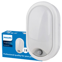 Venkovní potrubní světlo LED 15W 1400lm 4000K IP54 se senzorem pohybu a soumraku bílé Projetline Philips