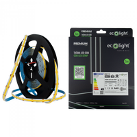 LED pásek COB 7W/m 805lm/m 320LED/m 12V 4000K Neutrální IP67 role 5m Ecolight