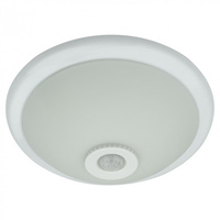 Stropní svítidlo LED Plafond 2x E27 Glass Round s pohybovým a soumrakovým senzorem Ecolight