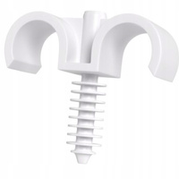 Dvojitý držák háku RING-22-BIS Bílý 50 ks ECOLIGHT