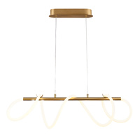 LED závěsné stropní svítidlo 38W 4450lm 4000K Neutral Gold Emma Sanico Goldlux