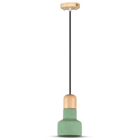 Závěsné svítidlo E27 Betonové stínidlo zelené D:125 VT-7125 V-TAC