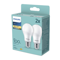 2x LED Žárovka E27 A60 13W = 100W 1521lm 2700K Teplá bílá PHILIPS