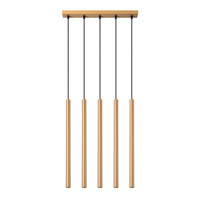 PASTELO 5L 5xG9 Zlatá moderní stropní závěsná lampa SOLLUX