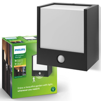 Zahradní lampa LED nástěnná lampa MACAW IR myGarden 3.5W 2700K IP44 s pohybovým senzorem černá PHILIPS