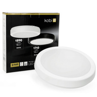 LED stropní svítidlo do koupelny Povrchová montáž 18W 1890lm 4000K 120° bílá IP65 Nairos Kobi