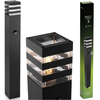 Venkovní zahradní lampa E27, LED snímač pohybu sloupek 80cm TAXUS 2 LUMILED