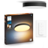 LED stropní světlo Enrave Black 48W 55cm CCT PHILIPS HUE Bluetooth + stmívač