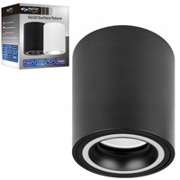 Halogenový reflektorový bodový reflektor GU10 s povrchovou montáží kulatý černý Masterled