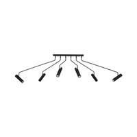 EYE SUPER 6505 Nowodvorski stropní lampa černá 5xGU10 Lustr s pohyblivou trubkou stínidlo moderní ocel