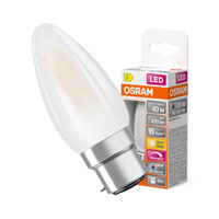 LED žárovka B35 Candle B22d 3,4W = 40W 470lm 2700K Warm CRI90 300° Filament Dimmable SUPERSTAR PLUS CLASSIC Osram