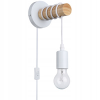 Spot E27 White Brown Závěsné nástěnné svítidlo s vypínačem Eos Masterled