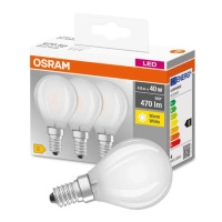 3PAK LED žárovka E14 P45 4W = 40W 470lm 2700K teplá patice OSRAM
