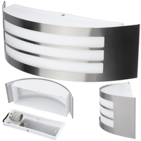 Zahradní nástěnné svítidlo. elevace. venkovní svítidlo E27 INOX IP44 DORIS